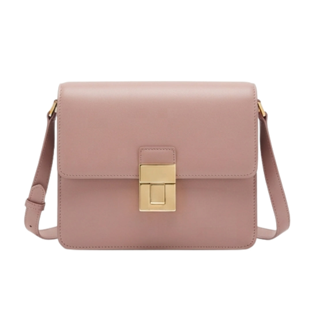 GORVIN Blush Pink Leather Crossbody Shoulder Bag