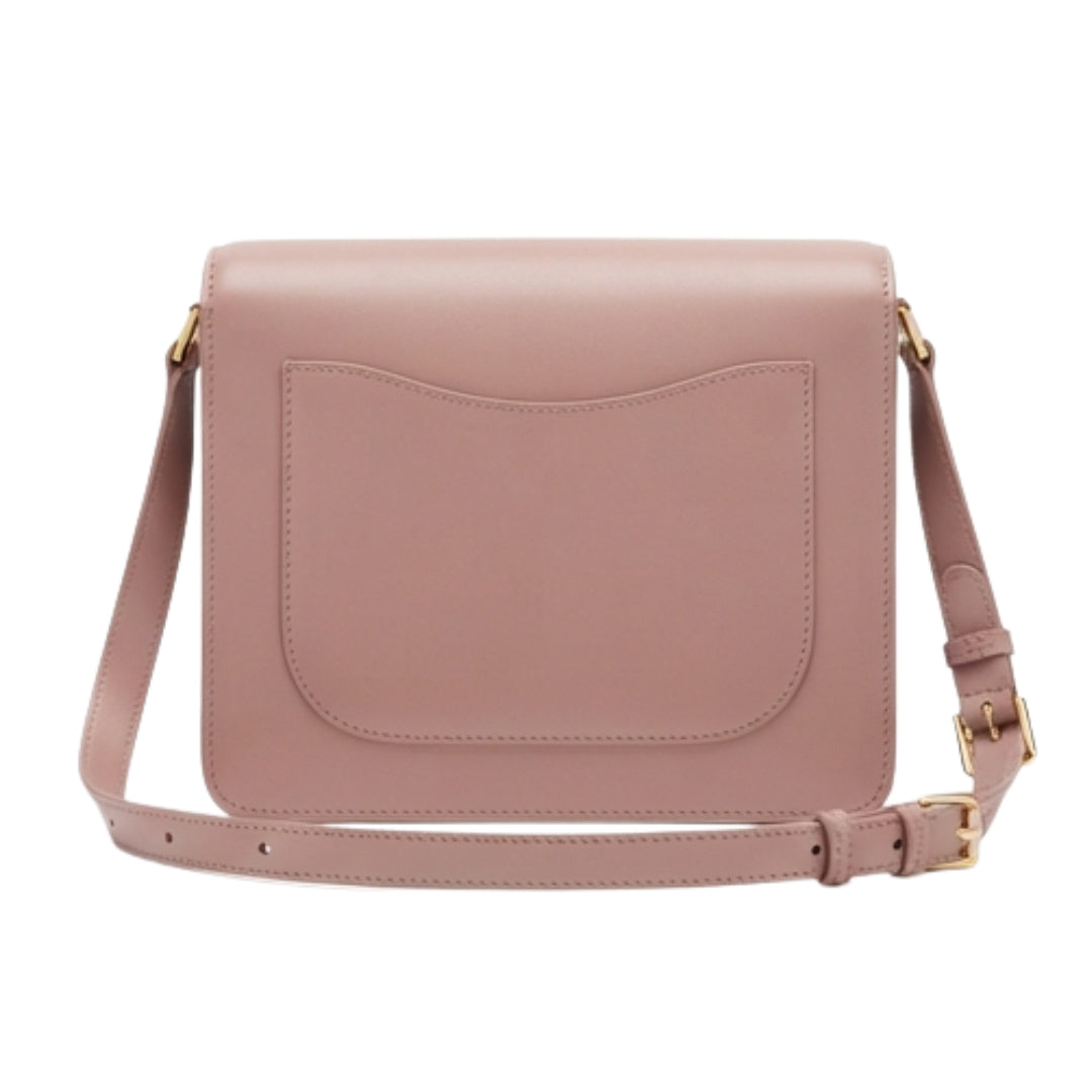 GORVIN Blush Pink Leather Crossbody Shoulder Bag