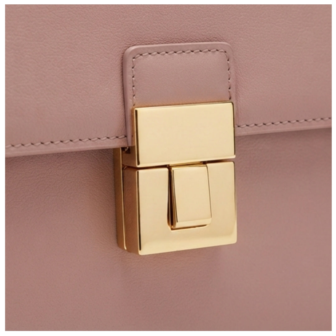 GORVIN Blush Pink Leather Crossbody Shoulder Bag